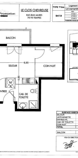 Location Appartement 1 pièce 23m² TRAPPES 78190 - Photo 2