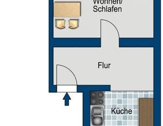 1 Zimmer Wohnung in Leipzig Leutzsch - Photo 1