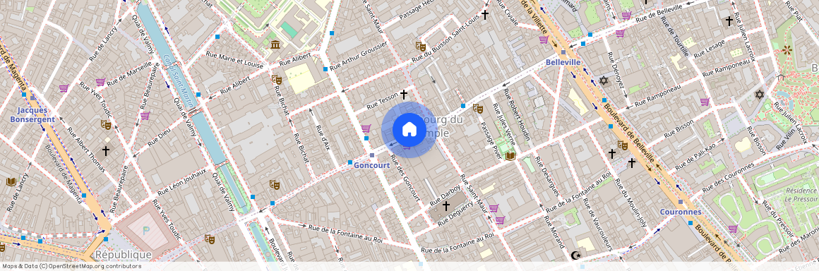 Quai de Jemmapes et Rue du Faubourg du Temple 75010 Paris (10e arrondissement)