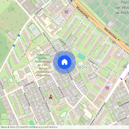 ul. hm kpt Eugeniusza Stasieckiego, Borki, Radom, mazowieckie