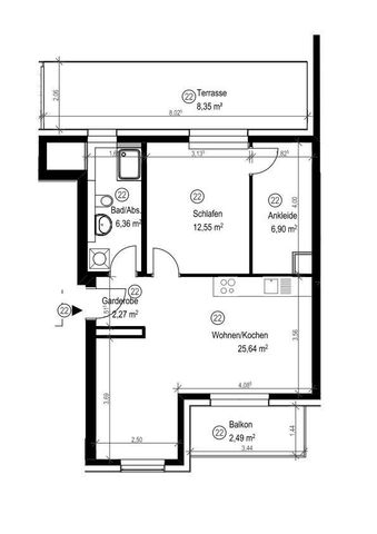 Neustadt - 2 Zimmer Wohnung mit Einbauküche und TG Stellplatz -ganz weit oben mit Dachterrasse - Foto 5