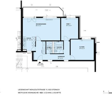 3.5 Zimmer, 82 m², 2. Stock - Photo 1