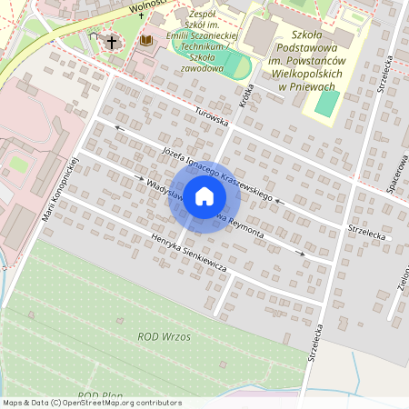 ul. Władysława Stanisława Reymonta, Pniewy, Pniewy, szamotulski, wielkopolskie