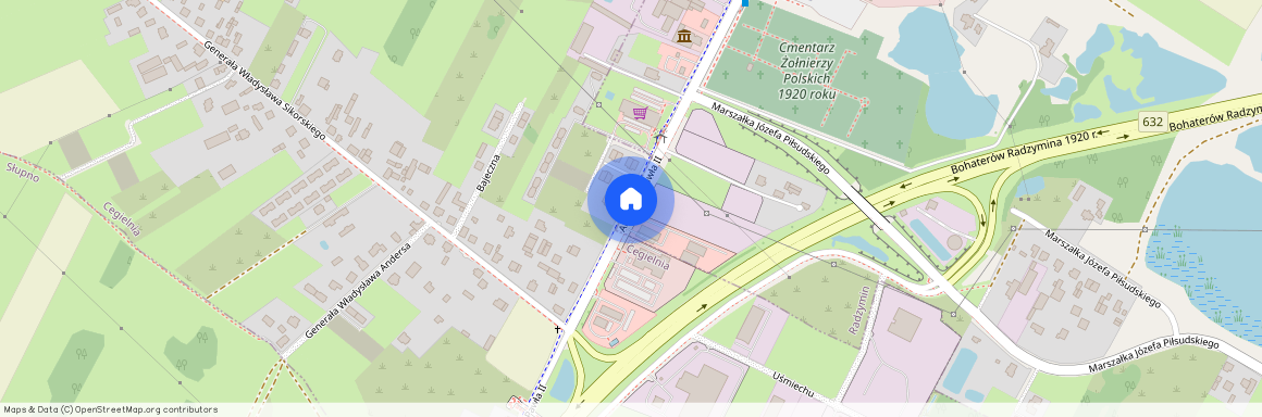 al. Jana Pawła II, Radzymin, Radzymin, wołomiński, mazowieckie