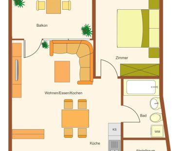 Wohnen am Garnmarktquartier: Helle 2-Zimmer-Wohnung mit Balkon - Photo 2