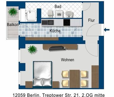 1-Zimmerwohnung am Weigandufer ! - Foto 1