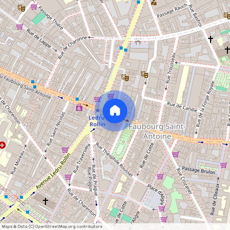 Cour Damoye et rue du Faubourg Saint-Antoine 75011 Paris (11e arrondissement)