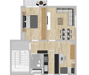 3-Raum-Wohnung in ruhiger Lage mit Balkon - Photo 1