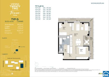 Erstbezug – TOWER HOMES mit Rooftop Pool & Sauna bei U1 Kagran - Photo 5