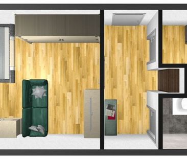 Singlewohnung mit Dusche - Foto 1