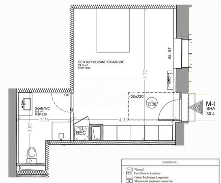 Location Appartement 1 pièce 30m² SECLIN 59113 - Photo 4