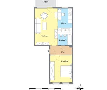 2-Raum-Wohnung mit Balkon in ruhiger Lage - Foto 4