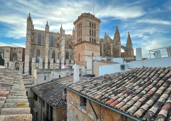 Alquiler mensual a partir del 01 de NOVIEMBRE, estudio con terraza y vistas a la Catedral en el Casco Antiguo, Palma