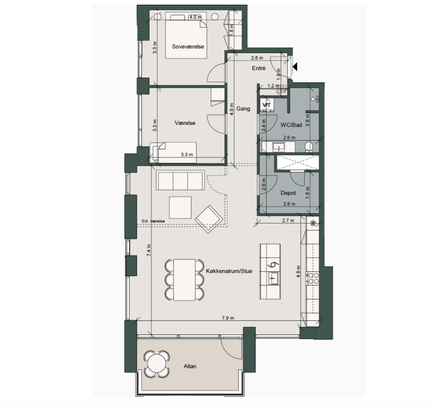 Ekslusiv 3-værelses lejlighed med fantastisk udsigt - Foto 1