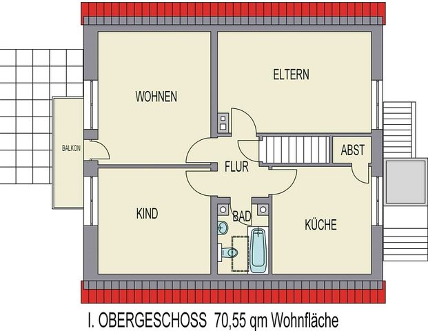 Ruhige Lage - 3-Zimmer OG Wohnung in Liebenau zu vermieten - Photo 1