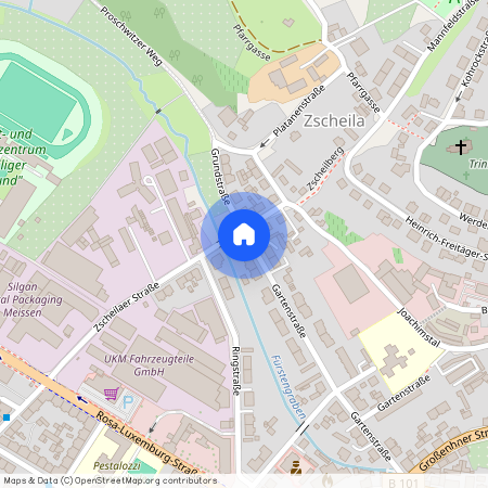 Lage, Gartenstraße 2, 01662 Meißen