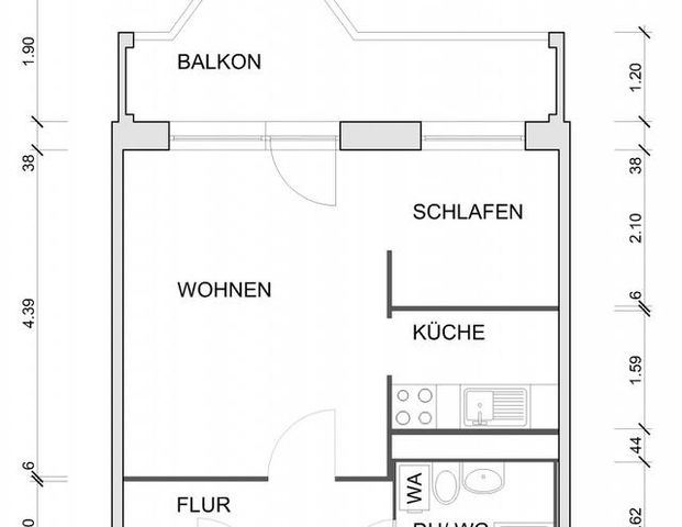1-Zimmer-Wohnung mit bodengleicher Dusche - Photo 1