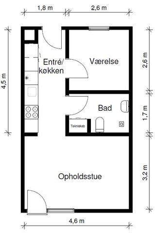 2-værelses studiebolig - Foto 2