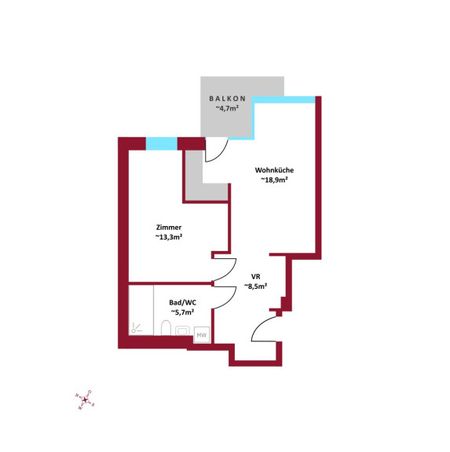 ERSTBEZUG | Außenflächen mit direktem Blick auf den Kahlenberg | vollausgestattete Küchen | Fußbodenheizung und Fußbodenkühlung - Foto 3
