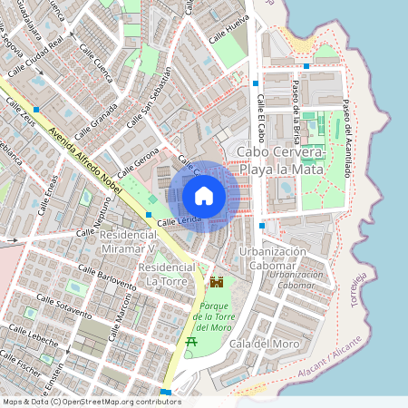 Calle Castellon, Torrevieja, Torre Del Moro, Alicante, Spain