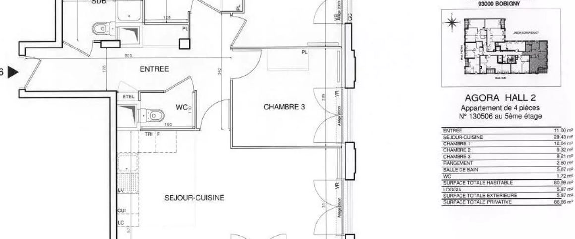 location Appartement T4 DE 81.5m² À BOBIGNY - Photo 1