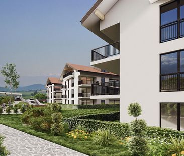 2.5pces neuf au rez, cuisine avec îlot, terrasse et grand jardin - Photo 4