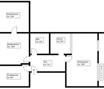 4 Raum-Wohnung mit Balkon - Photo 2
