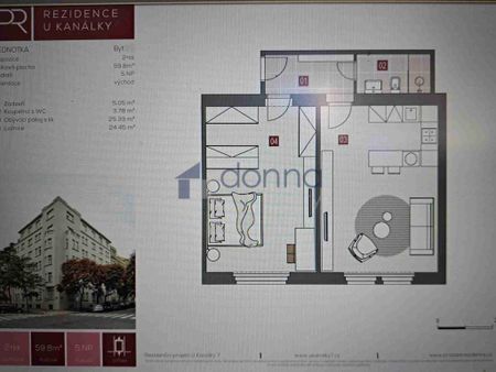 Pronájem bytu 2+kk 60 m2 - Фото 2