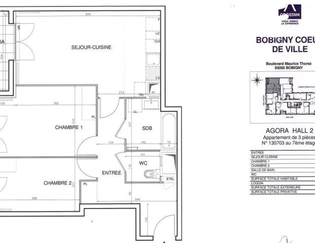 location Appartement T3 DE 63.6m² À BOBIGNY - Photo 1