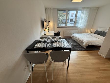 Helle, voll möblierte 1-Zimmer-Wohnung mit Top-Anbindung in Frankfurt-Niederrad - Photo 3