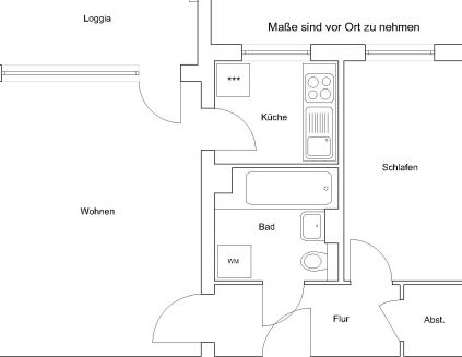 Saalestr. 2, 3 M - 2 Zimmer Wohnung mit Loggia im Elbeviertel. Anmietung nur mit WBS möglich!! - Foto 1