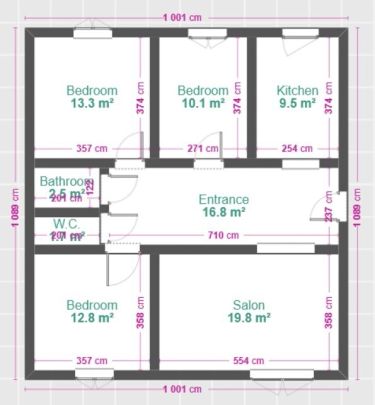 Duże mieszkanie z trzema osobnymi sypialniami - Zdjęcie 1