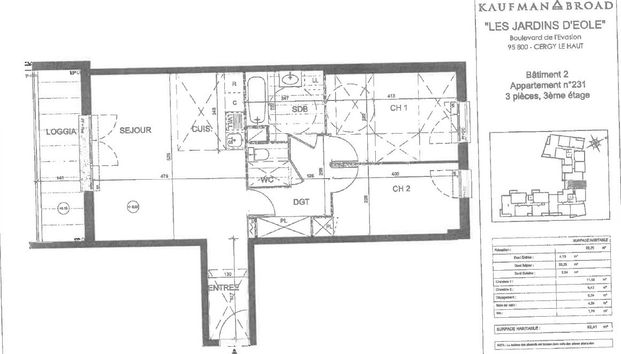 Appartement 3 pièces - Photo 1