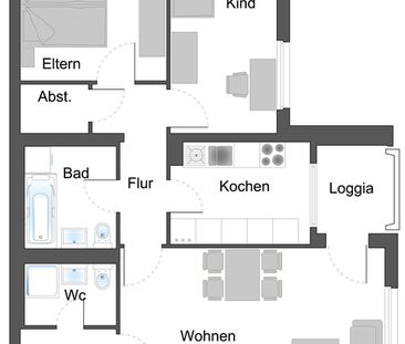 Modernisierte 3 Zimmer-Wohnung mit 2 Bädern und viel Komfort!! - Photo 5