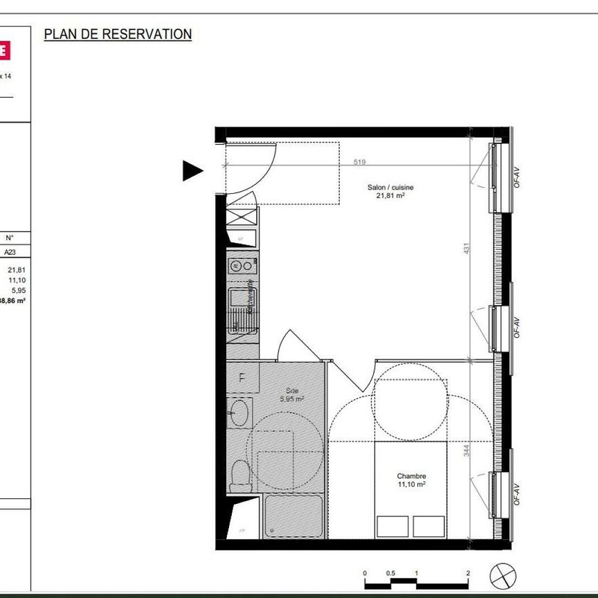 location Appartement T2 DE 38.86m² À ARPAJON - Photo 1