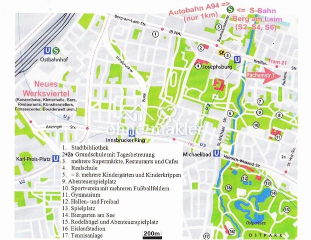 LUXUSDOMIZIL: Galeriewhg, gr. Dachterrrasse, Alleinlage, 4 Zi Whg, ruhig, Tram, U Bahn, Energiest A+ - Foto 1