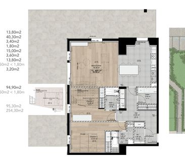 St Jorioz : Appartement de standing, 94m², 2 chs avec sdb, grande t... - Photo 2