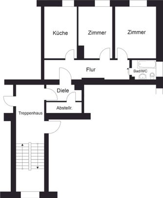 + Gemütliche 2-Raum-Wohnung + - Foto 1