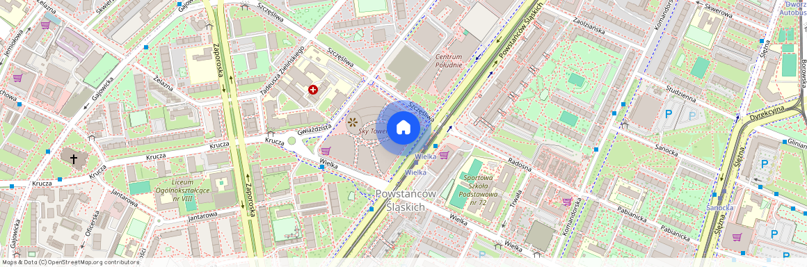ul. Szczęśliwa, Powstańców Śląskich, Krzyki, Wrocław, dolnośląskie
