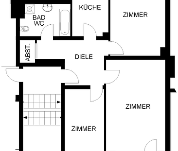 MODERNISIERTE 3 Zimmer Wohnung mit Balkon - Foto 1