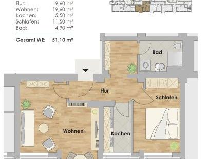 01219 Dresden - Seevorstadt , Gerhart-Hauptmann-Str. 1 WE 10 - Photo 1