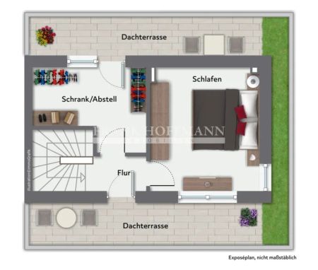 Attraktive 2,5-Zimmer-Maisonettewohnung mit Dachterrasse in Hamburg-Bramfeld - ERSTBEZUG - Foto 3