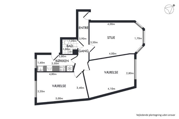 3-værelses lejlighed i hjertet af Aalborg - Photo 1