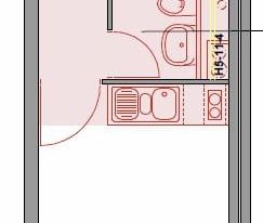 1-helles Wohnzimmer mit integrierter Küche - Foto 6