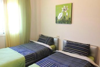 For long-term rent: apartment in Javea, Golden Garden urbanization, with 2 bedrooms and a pool.