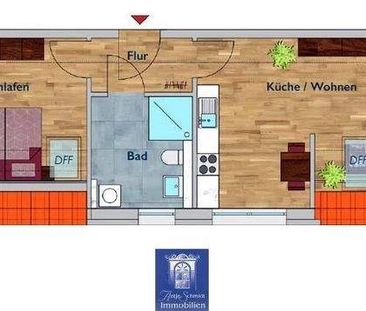 Erstbezug! Modern sanierte 2-Zimmerwohnung unterm Dach sucht perfek... - Foto 1