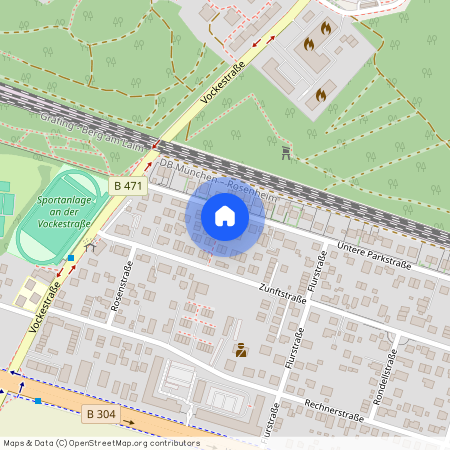 Untere Parkstraße, 85540 Haar ca. 12, 9 km east of Munich-center