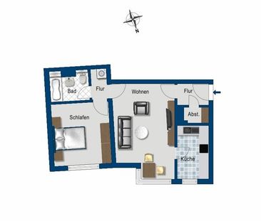 Willkommen Zuhause: günstig geschnittene 2-Zimmer-Wohnung - Foto 5