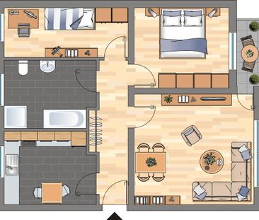 Große 3 Zimmer-Wohnung im Hammer Westen ! - Photo 1