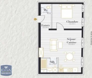Appartement à louer 2 pièces 39.38m² - Photo 2